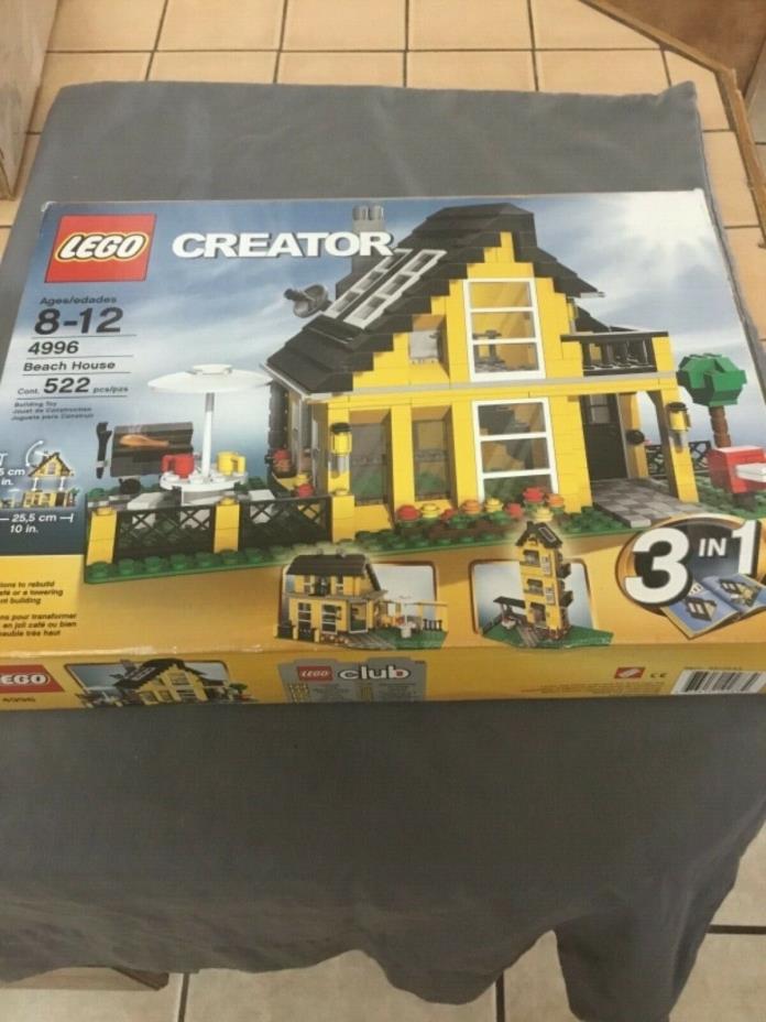LEGO 4996 BEACH HOUSE SET.....3in 1...All Complete...Everything Their.....522 Pi