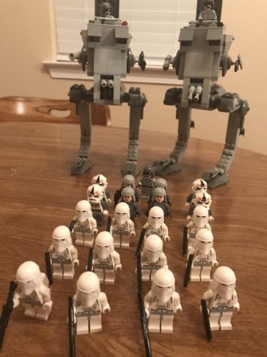 Lego Star Wars BATTLE OF HOTH LOT! Snow Trooper, AT-AT, AT-ST minifig Lot -