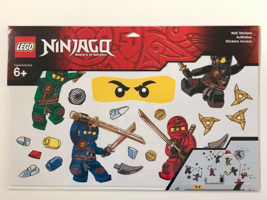 New LEGO Ninjago Wall Stickers Decals 851348 - 4 Sheets