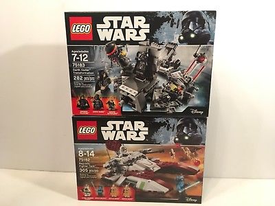 LEGO Star Wars Lot 75182 Republic Fighter Tank 75183 Darth Vader Transformation