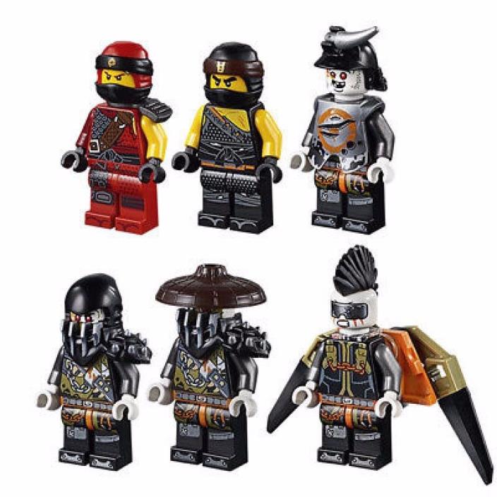 Lot of Six LEGO Ninjago Mini-Figures From 70653