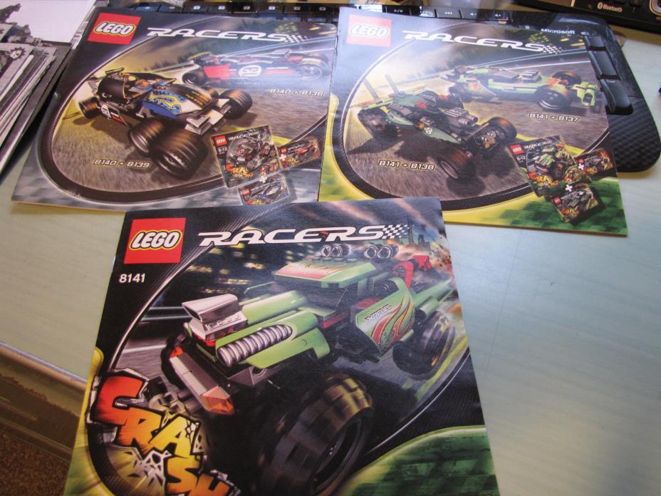 Lego  RACERS  3-  MANUALs ONLY  #8141 plus others excellent condition