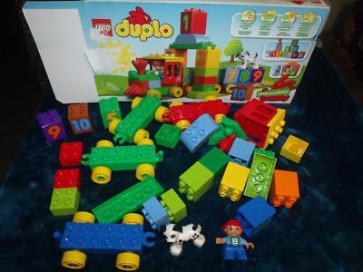 Lego DUPLO Toy Set No. 10558 *NUMBER RAILROAD TRAIN* Minfig Boy & Dog
