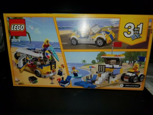 LEGO Creator 3 in 1 Sunshine Surfer Van Block Building Block Kit Set & Minifigs