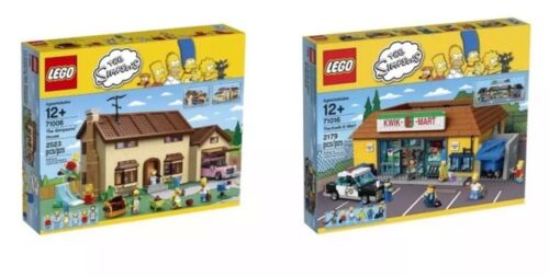 NEW LEGO THE SIMPSONS 71006 THE SIMPSONS HOUSE & 71016 THE KWIK-E MART RETIRED