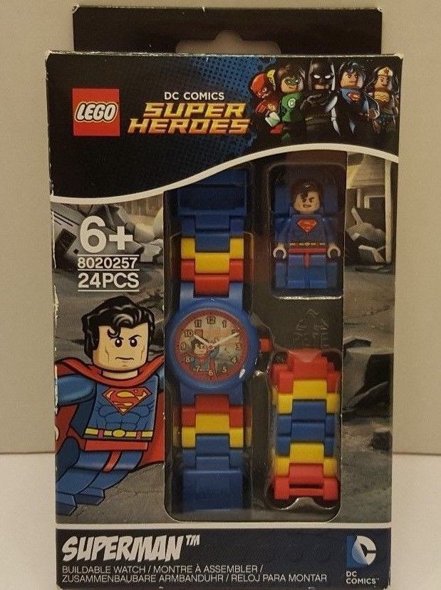 Lego Superman Buildable Watch  24 Pieces DC Comics Super Heroes New