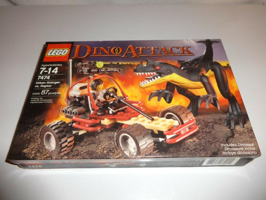 Lego 7474 Dino Attack Urban Avenger vs. Raptor DINOSAURS NEW IN SEALED BOX