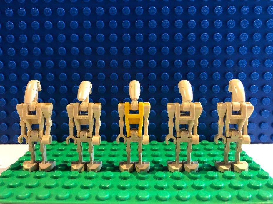 LEGO Star Wars Minifigure Lot of Battle Droids (x4) & Commander Battle Droid