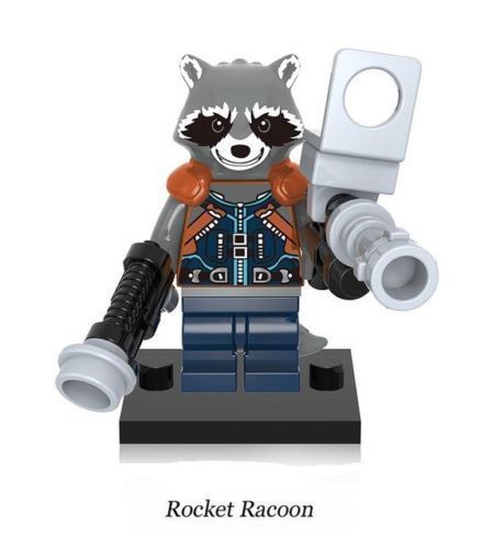 LEGO MARVEL SUPER HEROES INFINITY WAR MINIFIGURE ROCKET RACCOON BLUE SUIT 76102