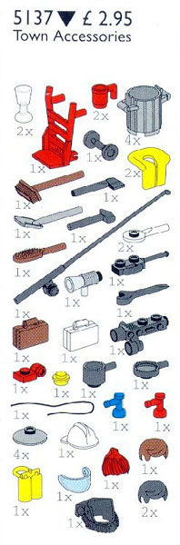 Lego Minfig Accessories Minifugre Set 5046 Complete