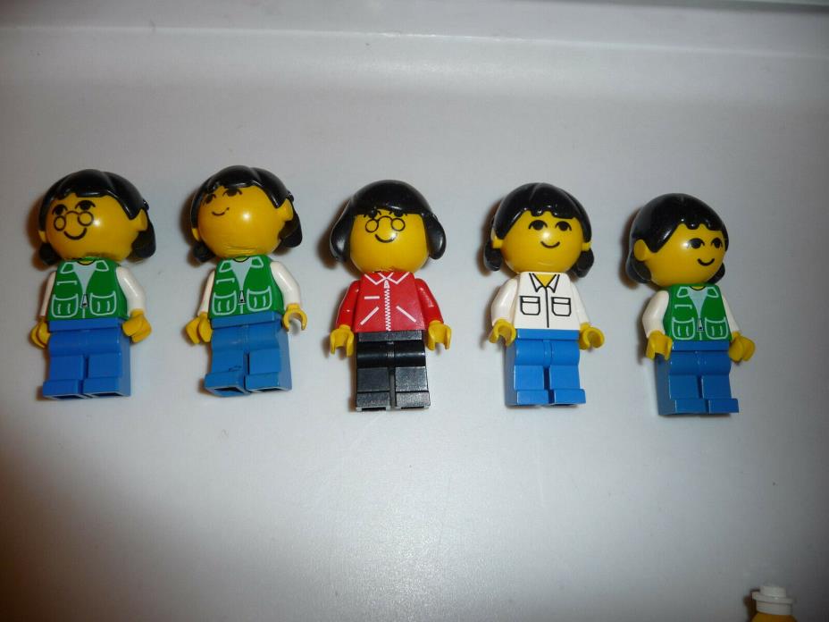 LEGO minifig lot of 5 custom figures with giant vinatge heads