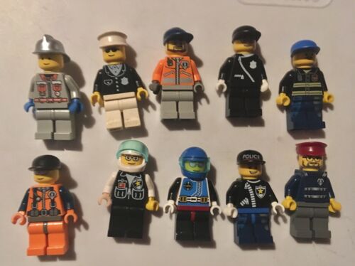 Lego Minifigure Bulk Lot of 10 Mixed Figures Police Space Fire Fighter EMS City