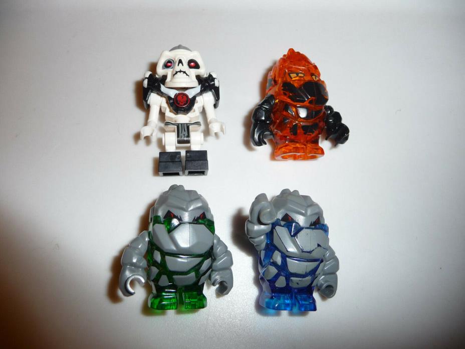 LEGO minifig lot of 4 rock lords + skeleton king dude - help me ID !