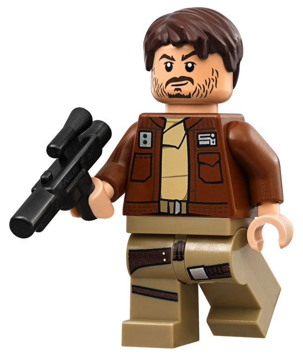 LEGO CASSIAN ANDOR MINIFIG STAR WARS ROUGE ONE 75171 NEW WITH BLASTER.