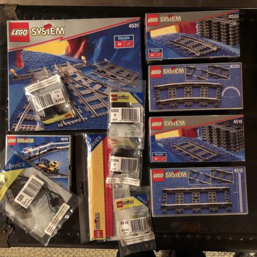 HUGE lot Sealed Boxes Lego System 4515 4519 4520 4531 Train Track