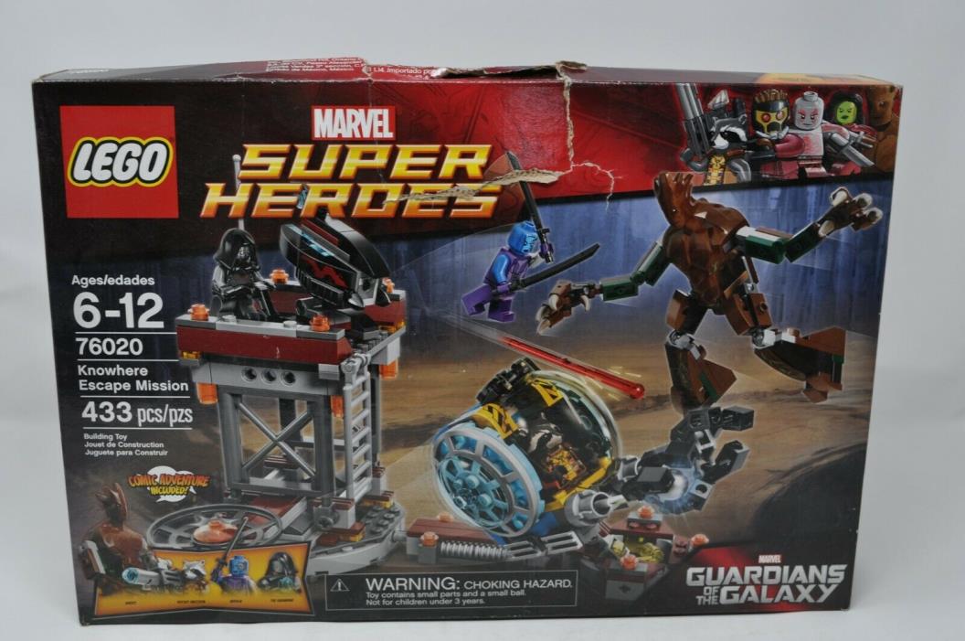 Lego 76020 Super Heroes Guardians Galaxy Knowhere Escape Mission NEW BOX DAMAGE