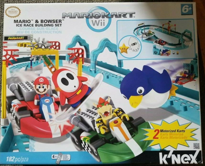 K'NEX MARIO KART WII Mario and Bowser Ice Race Building Set | Nintendo MARIOKART