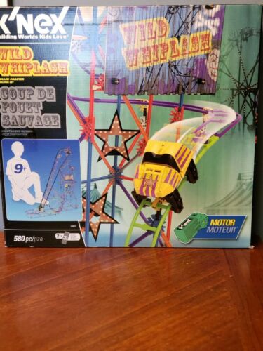 K'NEX WILD WHIPLASH ROLLER COASTER BUILDING SET 580 PCS NEW