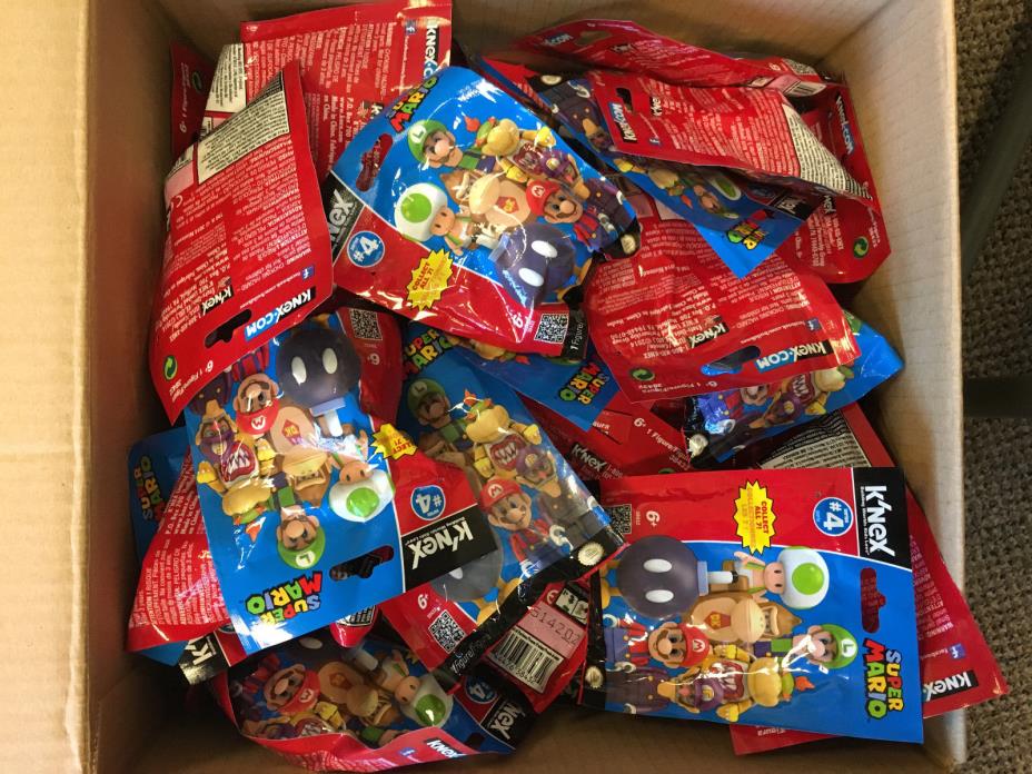 Lot of 100 Knex Super Mario Blind Bags Figures Brand New in Package