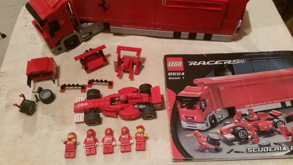 Lego, Ferrari Truck and Formula 1 Car, #8654