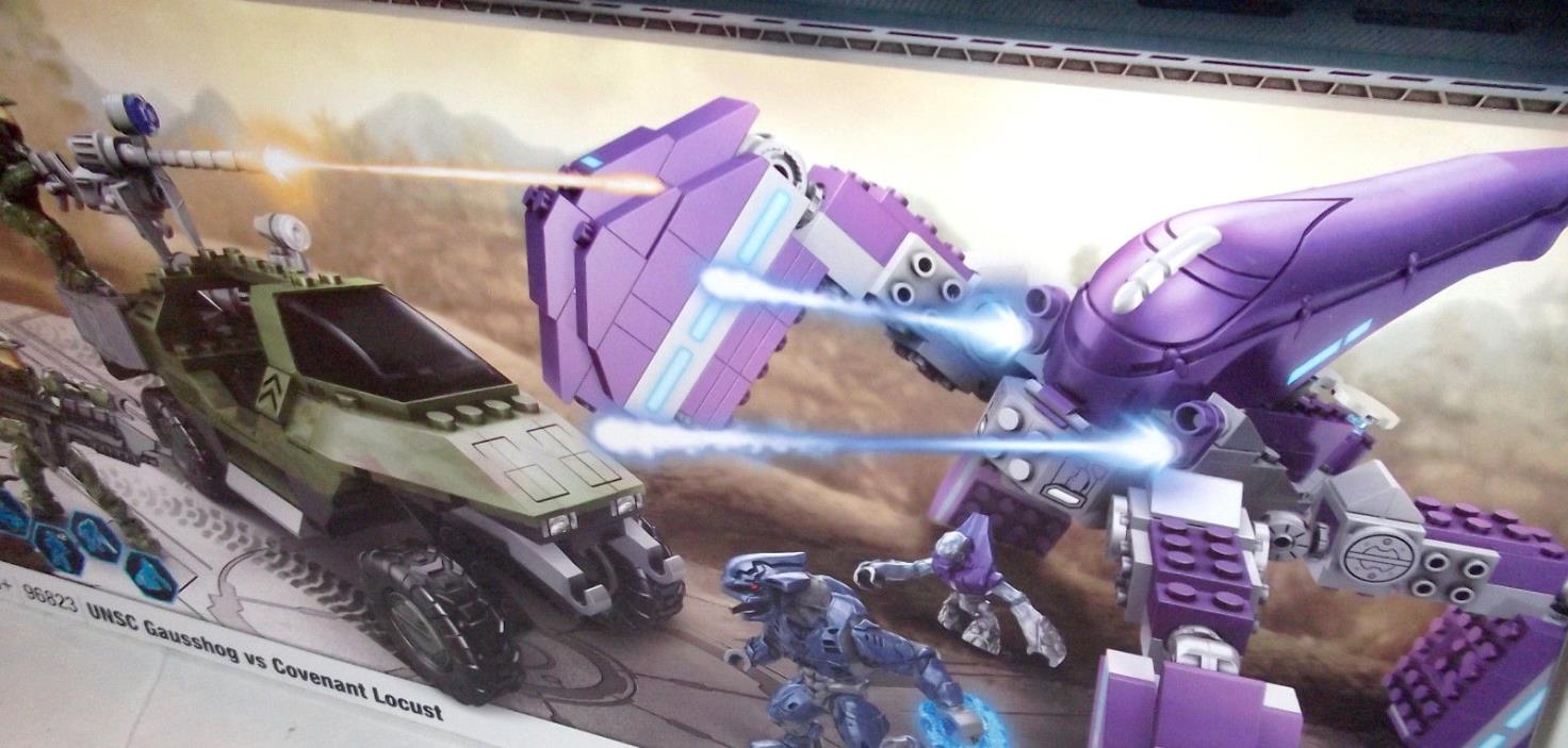 Megabloks 96823 Mega Bloks Halo Wars UNSC Gausshog vs. Covenant Locust New MISB