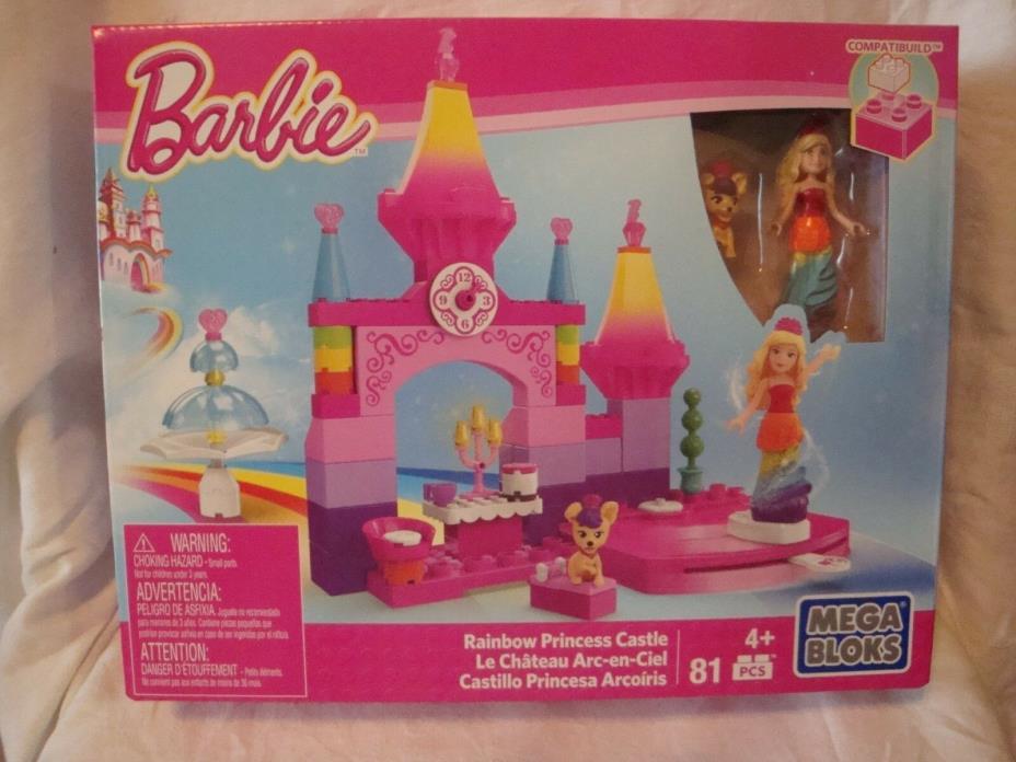 Barbie Rainbow Princess Castle Mega Bloks NEW