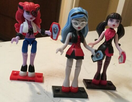 Mega Bloks Monster High Figure Lot - Three 3