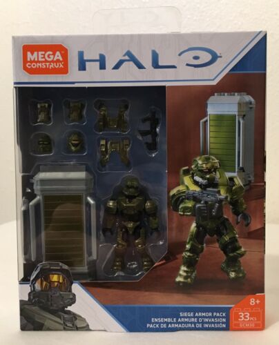 Mega Construx Halo Siege Armor Pack New 2019 Green Spartan EOD bloks