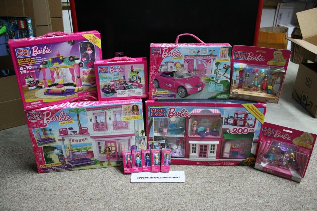 Mega Bloks Barbie lot Fab Mansion All NISB Discontinued See listing