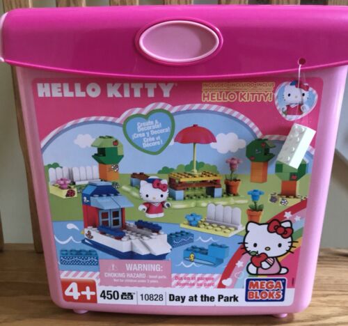 Hello Kitty Mega Bloks 10828 Day at the Park Set NEW 450 Pieces Blocks