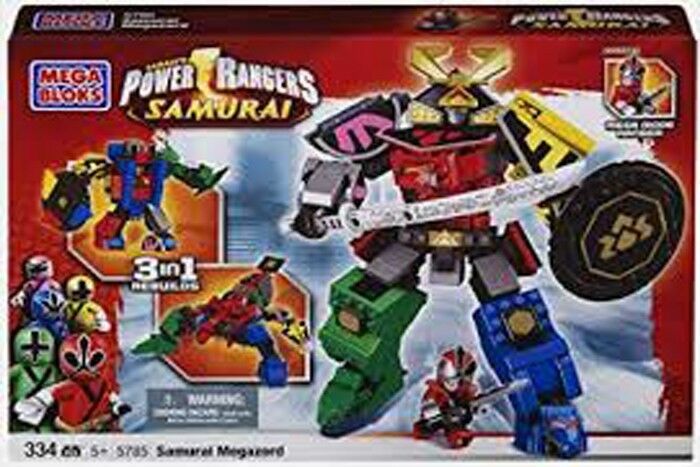 New Sealed MEGA BLOKS Power Rangers Super Samurai Megazord 334 Pcs. 5785