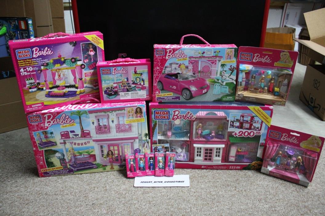 Mega Bloks Barbie lot Fab Mansion All NISB Discontinued See listing details