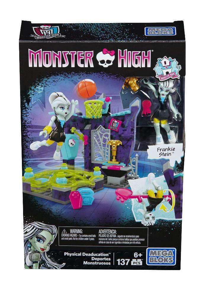 NEW Mega Bloks Monster High Physical Deaducation Frankie Stein Doll BLOCK 137PCS