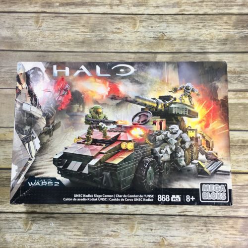 Halo Mega Bloks 868 pcs UNSC Kodiak Siege Cannon UNOPENED box shelf wear