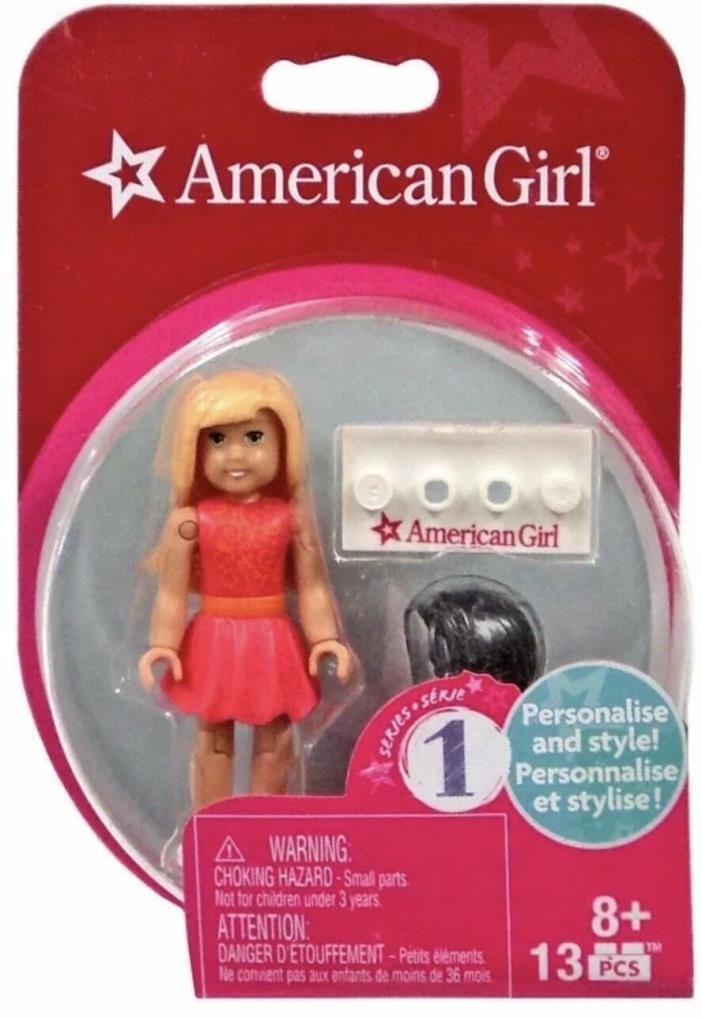 Mega Bloks American Girl #1 Collectible Mini Figure #33095 Blonde 13 Pcs Pink 8+