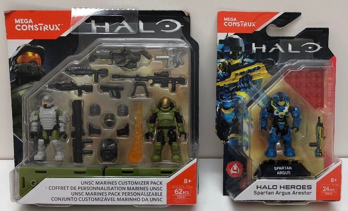 Halo Marines Customizer Pack & Halo Heroes SERIES 4 Spartan Argus Arestor FDY41