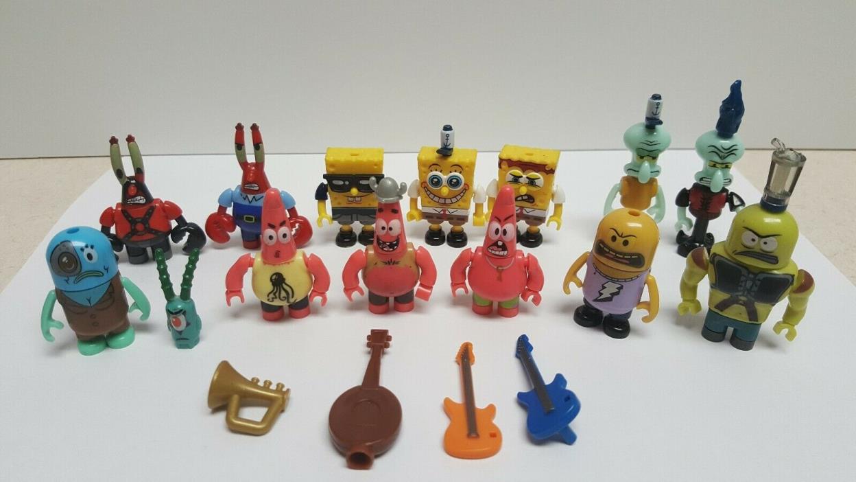SpongeBob Mega Bloks ~ Mini-Figure Figures Lot + Accessories!
