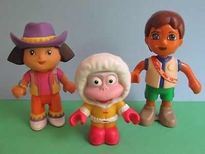 Dora the Explorer - 3 Mega Bloks Figures (Other Brands Compatible)