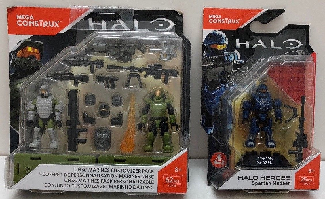 Mega Halo Marines Customizer Pack And Halo Heroes SERIES 4 Spartan Madsen FDY41