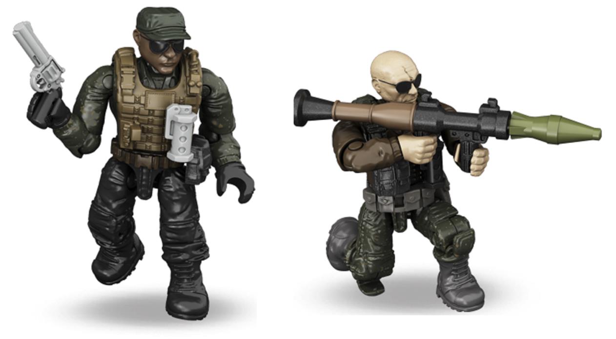 Call of Duty Mega Bloks Apc Invasion Figures 06856 DCL09  Agent Hudson & Walker
