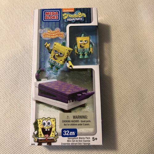 NIB Mega Bloks Spongebob Squarepants Wacky Pack Mini Set 32 Piece