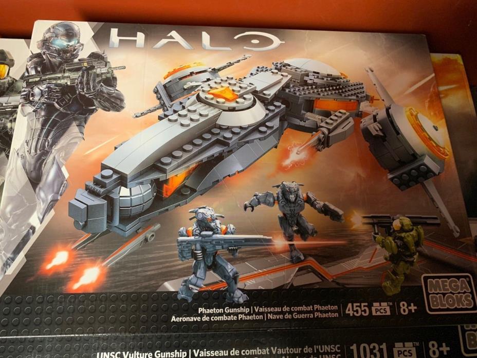 NEW Halo 5 REQ Pack Phaeton Gunship Mega Bloks Set 455pcs