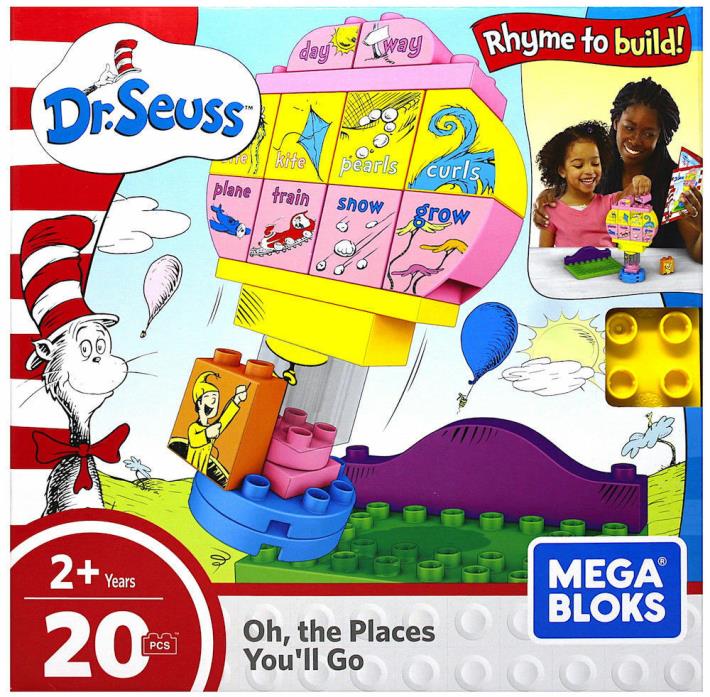 ??DR. SEUSS OH, THE PLACES YOU'LL GO RHYME TO BUILD MEGA BLOKS PLAYSET BLOCKS??