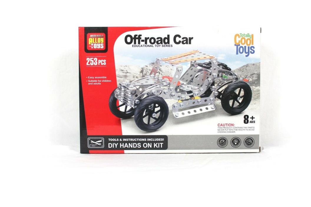 Off-Road Car Erector Set By Totally Cool Toys Educational 253 Pieces w/ Tools