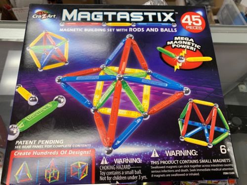 CraZArt Magtastix Balls & Rods Building Kit (45 Piece)