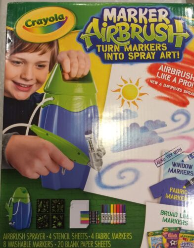 NEW IN BOX Crayola Marker Airbrush Sprayer Art Set Toy Ages 6+