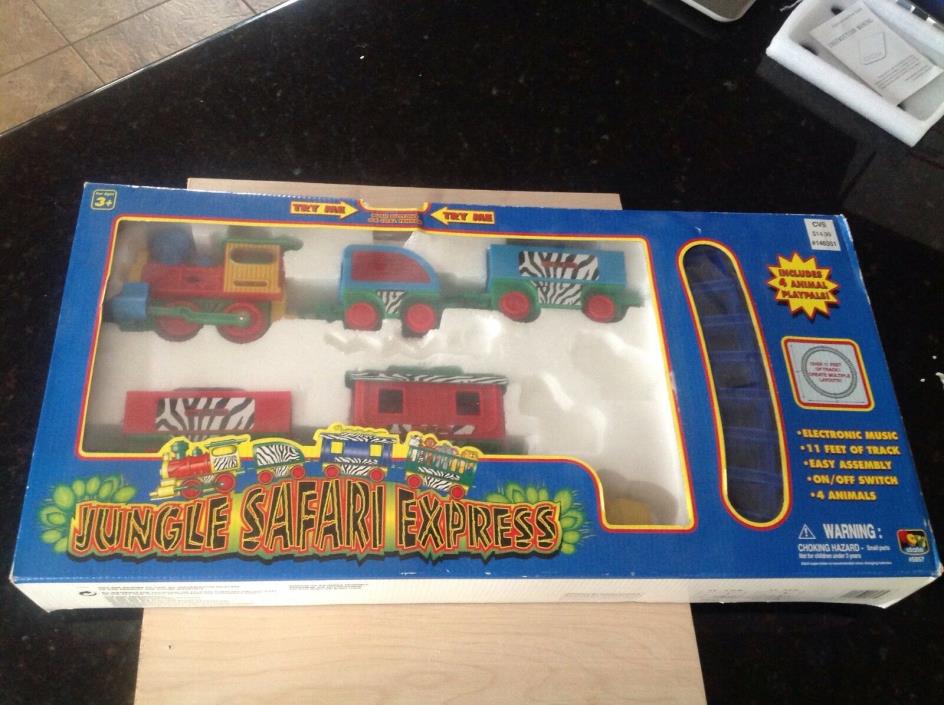 Toy train Jungle Safari Express Motorized Train set. Missing animals.