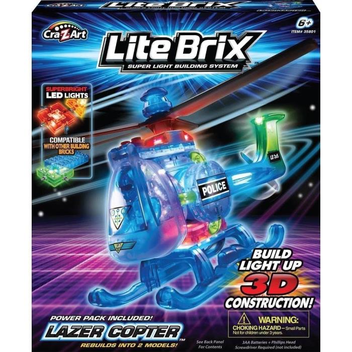Lite Brix Laser Copter NEW SEALED Lights Blocks Bricks Helicopter
