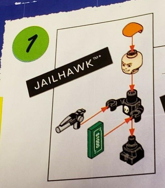 Kre-o Kreo Mini figure Cityville Invasion Jailhawk Figure from City Street Chase