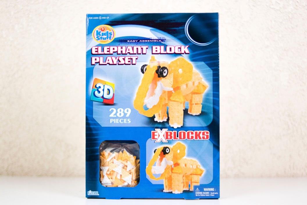 Excite 3D Elephant Block Playset - 289 Pieces